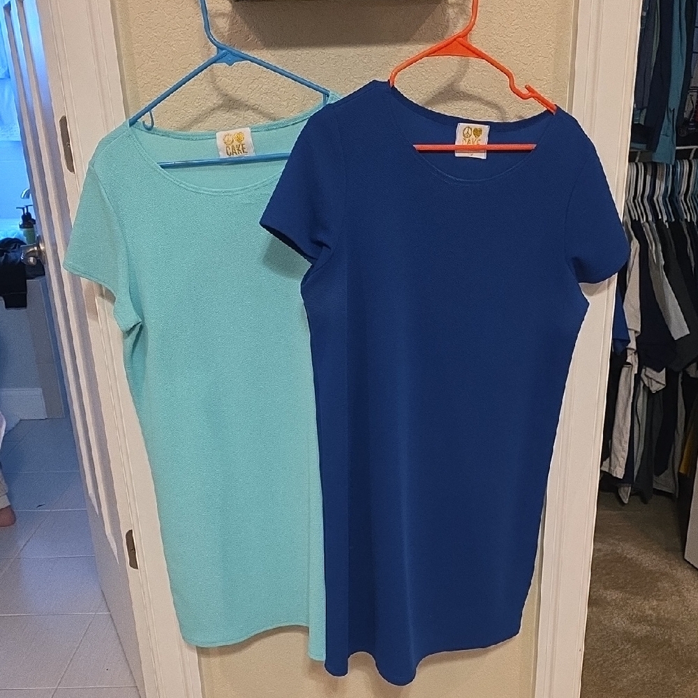 Cake Women's Mini Dresses in Blue and Light Blue